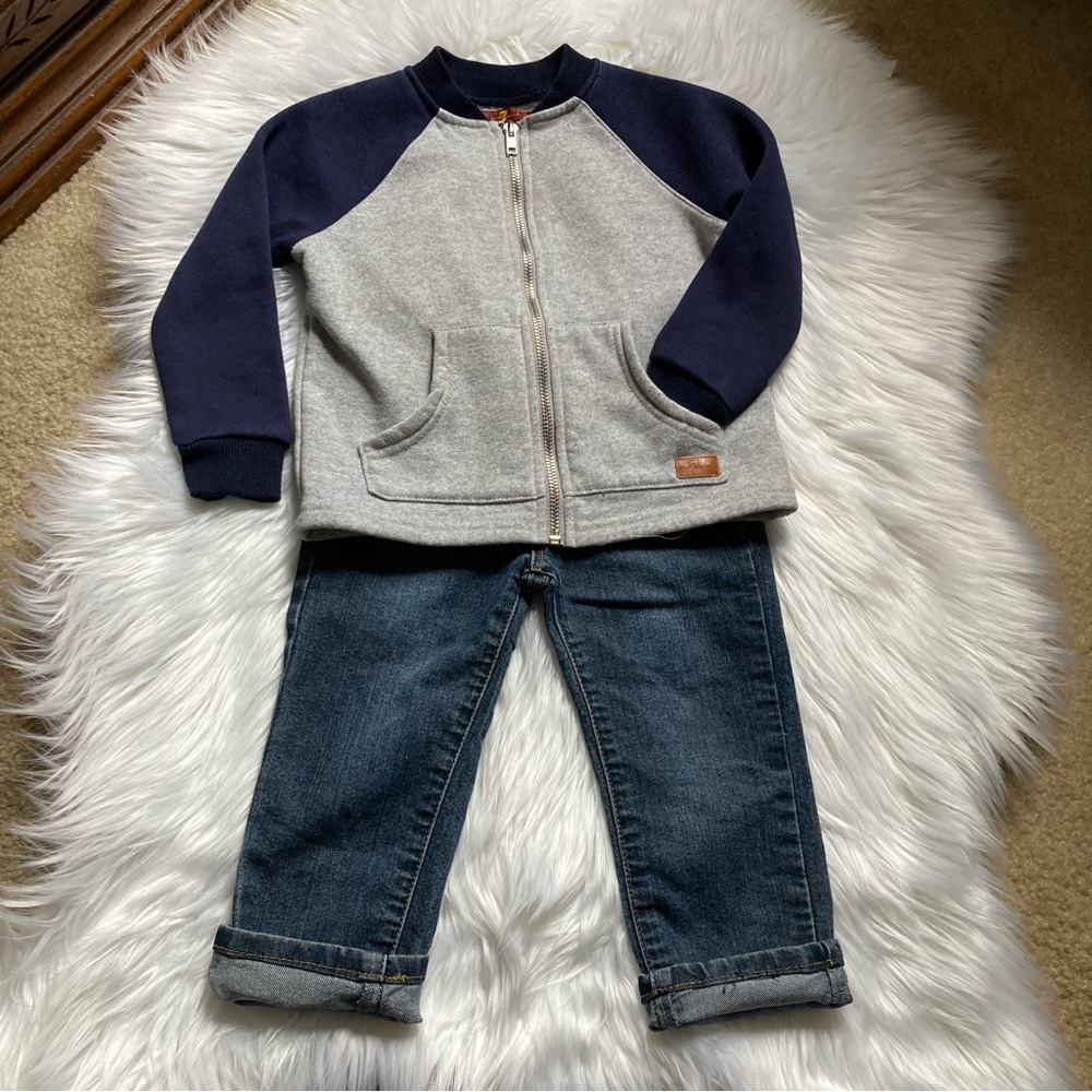 7 for all Mankind zip up sweatshirt 24 months